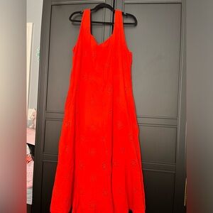 Free Assembly Red Eyelet Dress